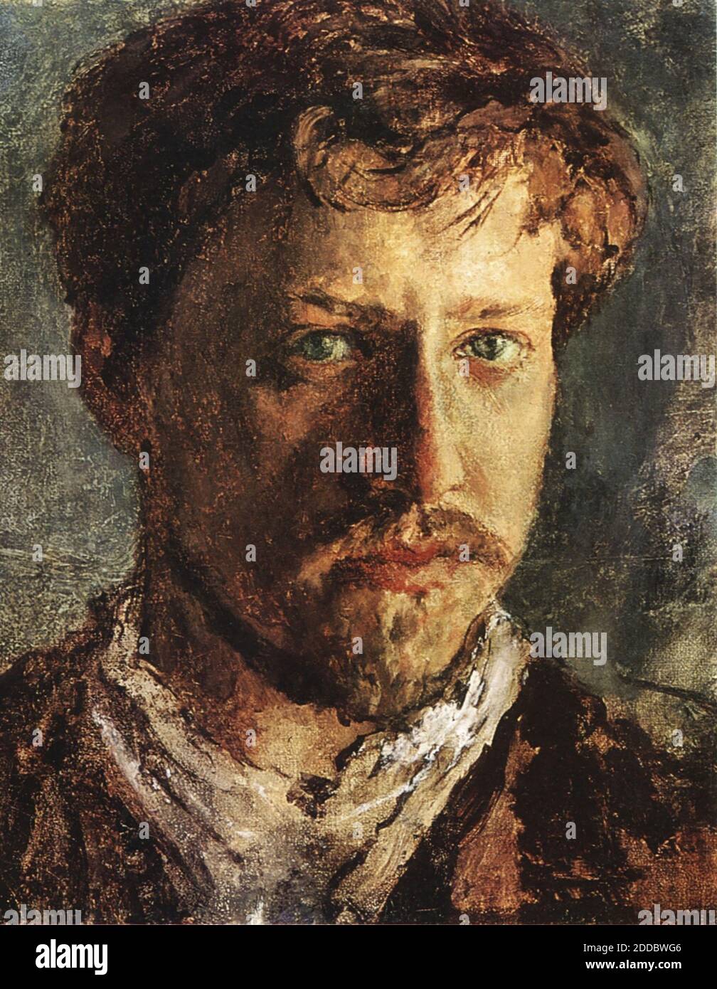 VALENTIN SEROV (1865-1911) Russian painter - self portrait about 1885. Stock Photo