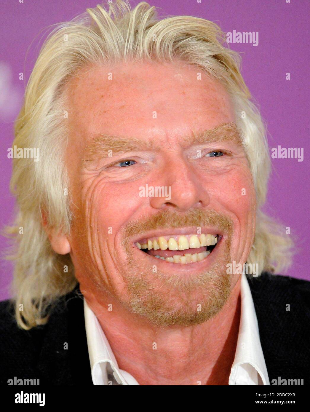 NO FILM, NO VIDEO, NO TV, NO DOCUMENTARY - Sir Richard Branson, founder of Virgin Group, attends a fundraiser supporting MD Anderson Cancer Center at Hilton Anatole in Dallas, TX, USA, Wednesday, January 4, 2012. The 22nd annual 'A Conversation With a Living Legend', benefiting the University of Texas MD Anderson Cancer Center, showcased Sir Richard Branson with an interview with broadcast journalist Miles O'Brien. Photo by Max Faulkner/Fort Worth Star-Telegram/MCT/ABACAPRESS.COM Stock Photo
