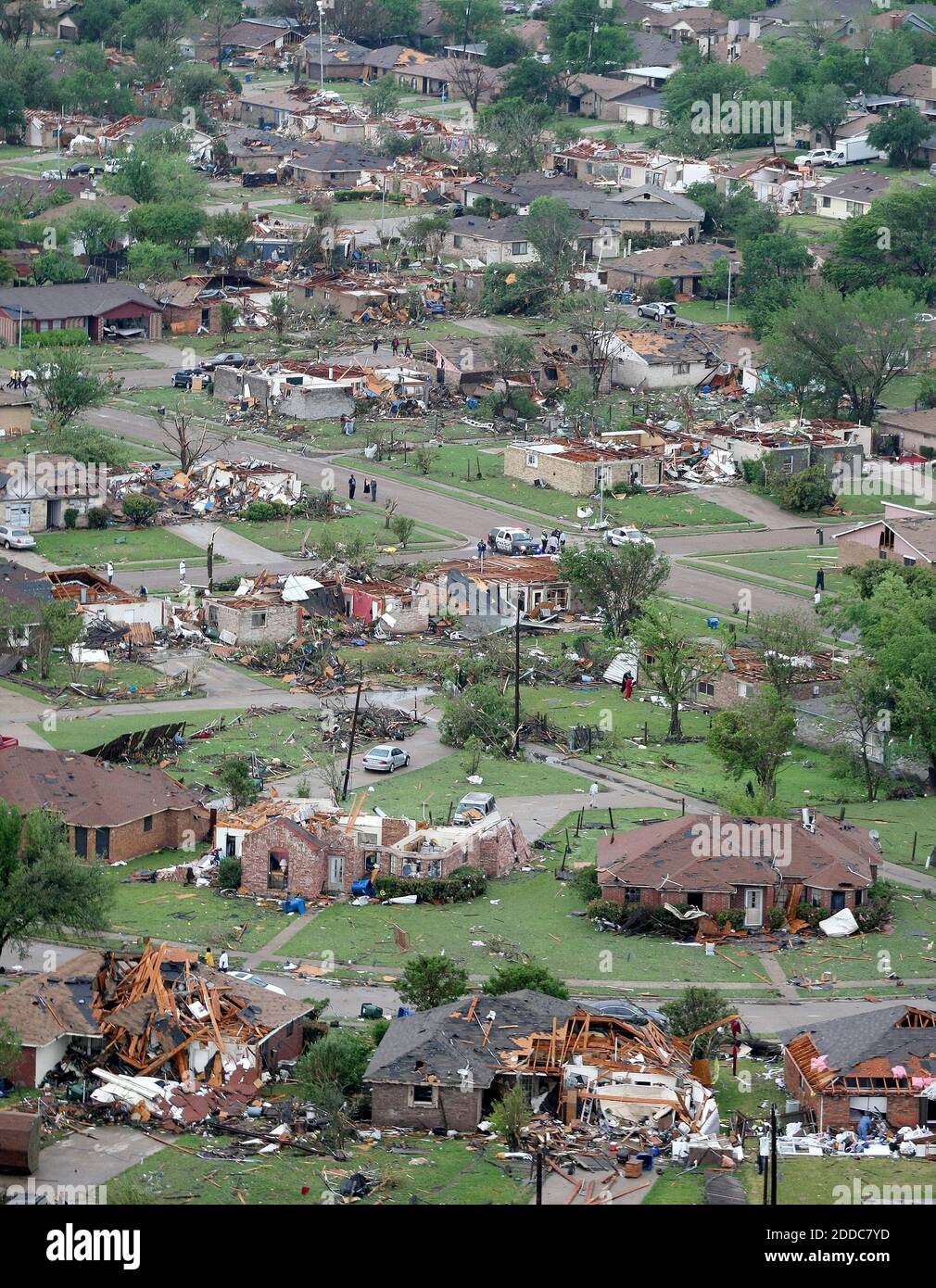 NO FILM, NO VIDEO, NO TV, NO DOCUMENTARY Destroyed homes in Kennedale