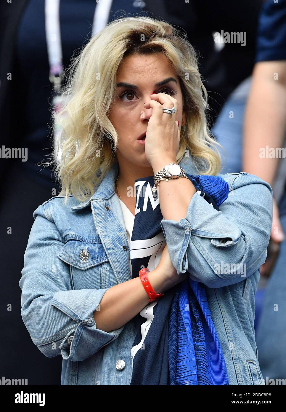 Antoine Griezmann's wife Erika Choperena during the FIFA World Cup 2018