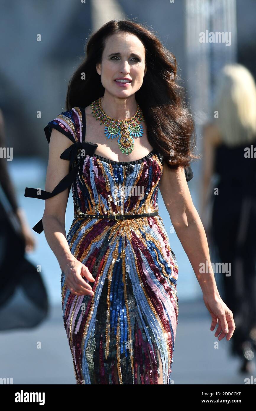 Andie MacDowell walks the runway during Le Defile L'Oreal Paris as part