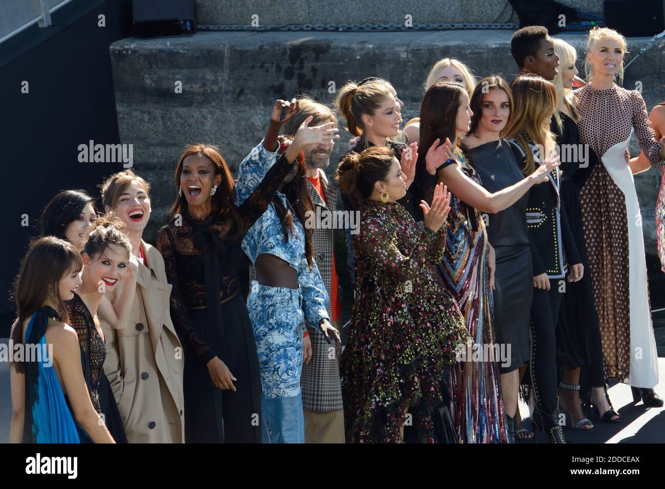 Bianca Balti, Louise Bourgoin, Liya Kebede and models attending the L