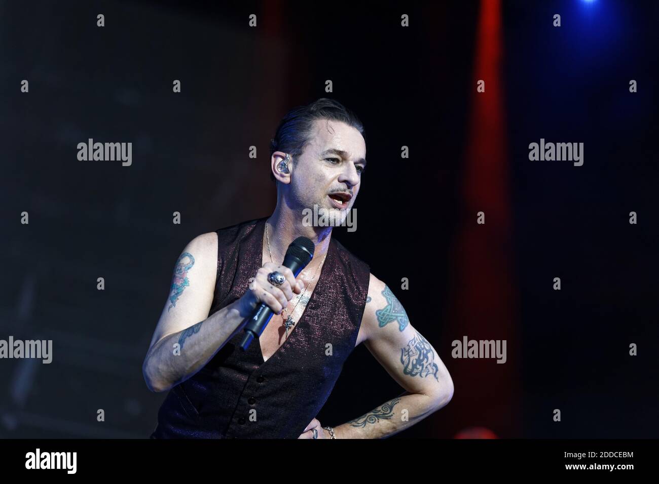 Depeche Mode performs on stage during Arras Main Square Festival 2018, in  Arras, France, on July 07, 2018. Photo by ABACAPRESS.COM Stock Photo - Alamy