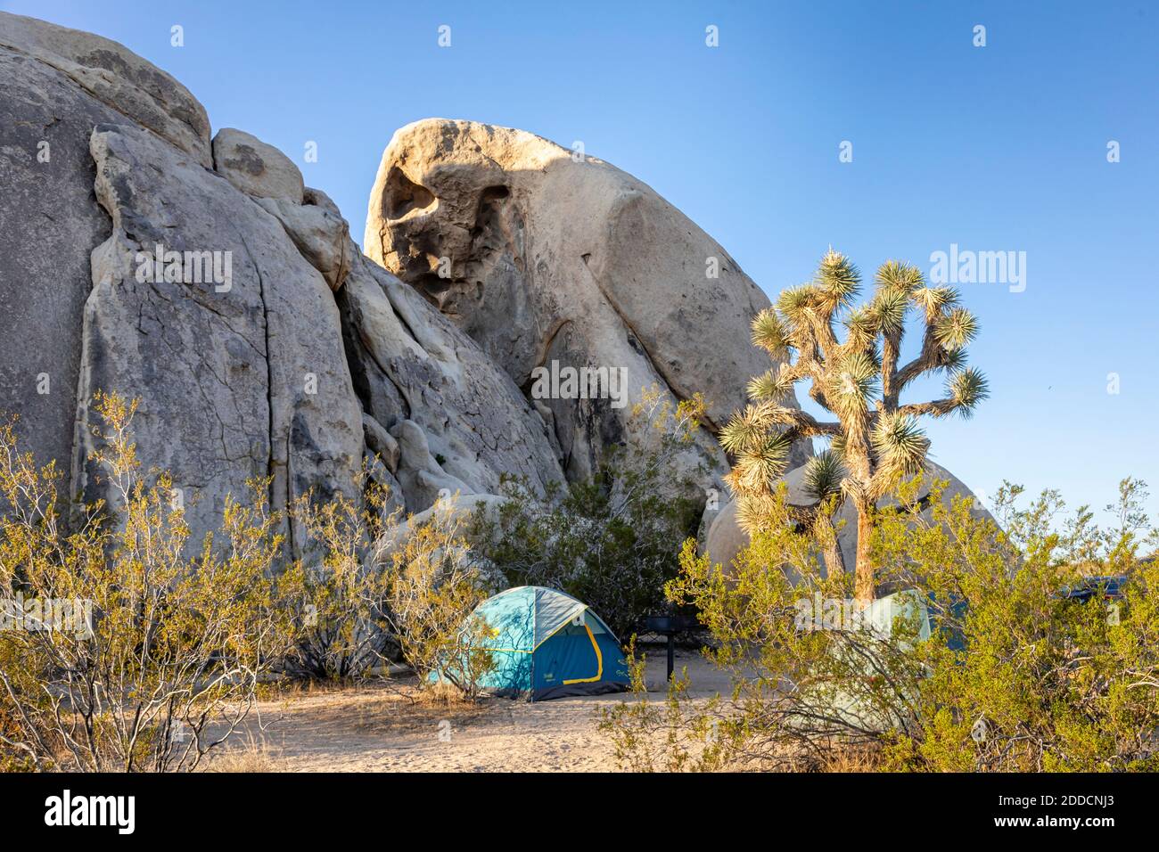 Camping at Belle Campground in the Death Valley Stock Photo