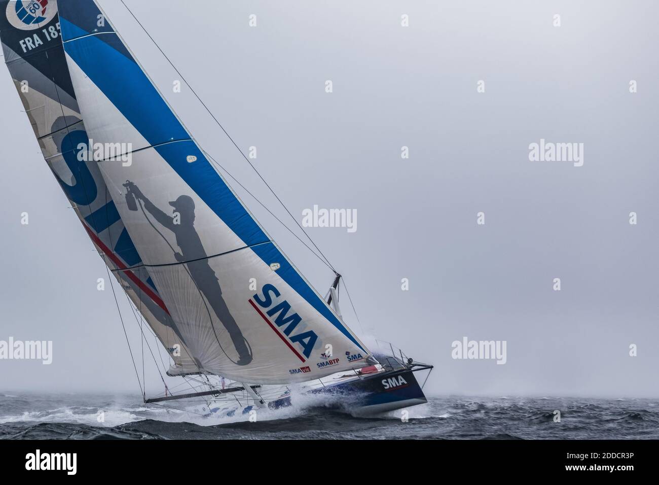 French skipper PAUL MEILHAT monohull IMOCA SMA during the Defi Azimut 2018 at La Trinite Sur Mer, on September 23, 2018. Photo by Arnaud Masson/ABACAPRESS.COM Stock Photo