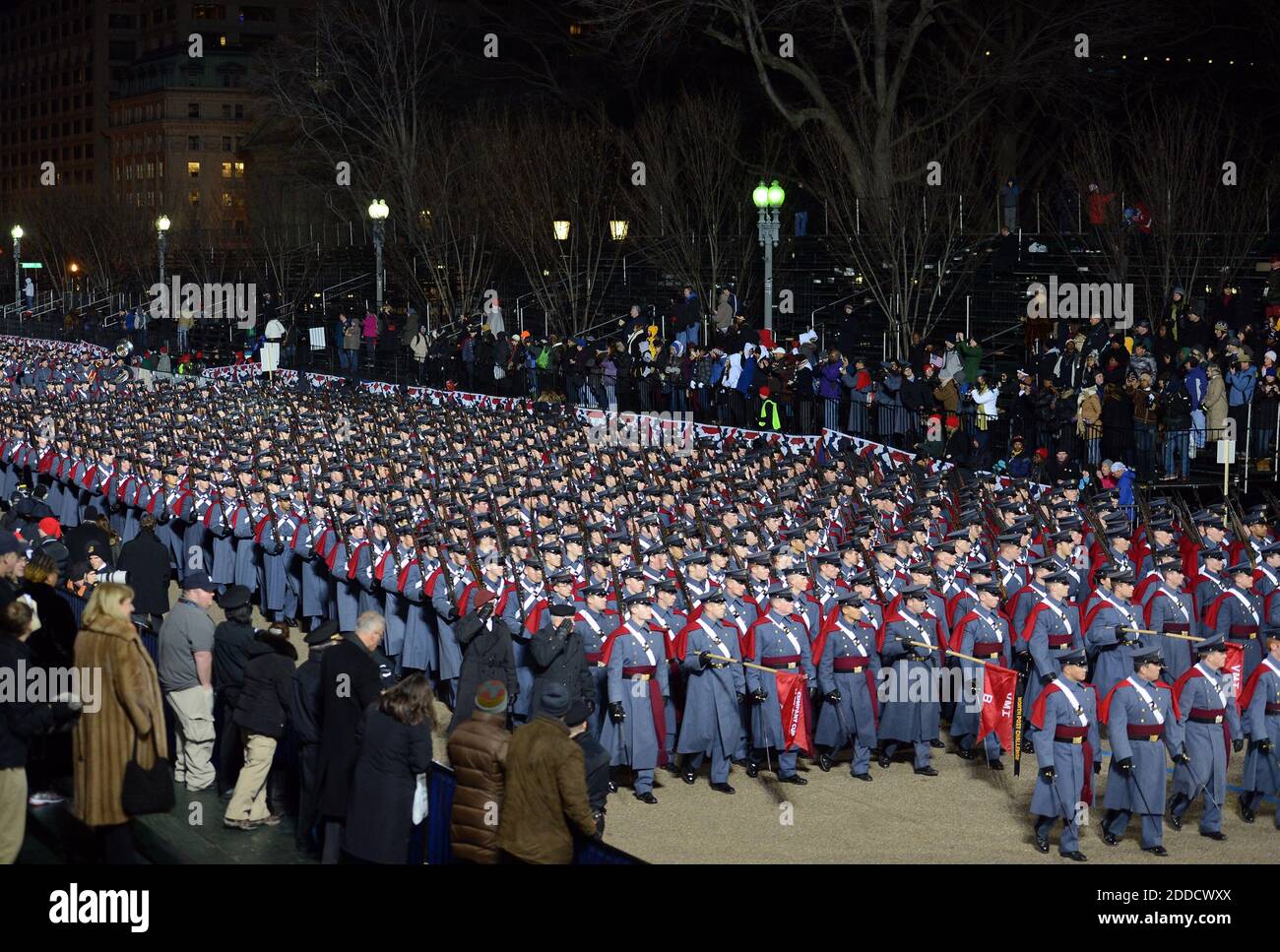 NO FILM, NO VIDEO, NO TV, NO DOCUMENTARY - Cadets from the Virginia Military Institute participate in the Inauguration Parade for the second term of U.S. President Barack Obama in Washington, DC, USA, Monday, January 21, 2013. Photo by Chuck Myers/MCT/ABACAPRESS.COM Stock Photo