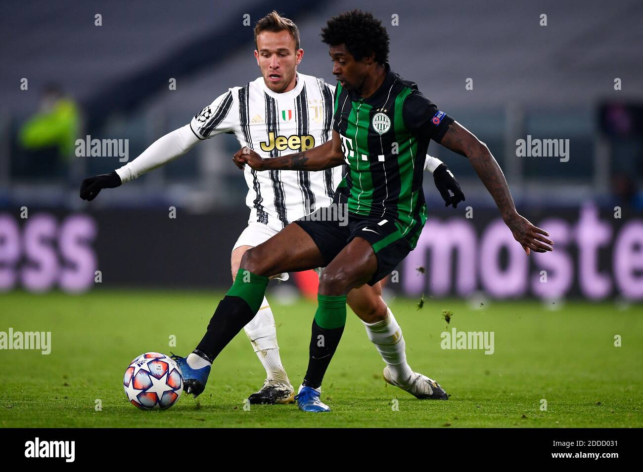 Teammates of Ferencvarosi TC celebrate after the UEFA Europa