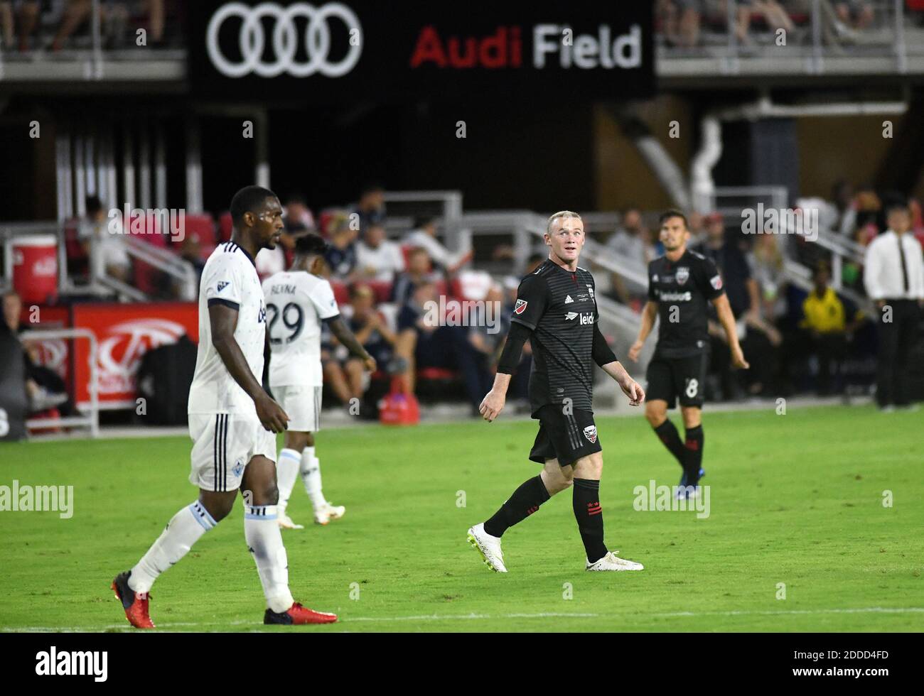 DC United player Wayne Rooney in action during the Major League Soccer match between D.C. United and Vancouver Whitecaps FC at the Audi Field Stadium on July 14, 2018 in Washington D.C. Photo by Olivier Douliery/ Abaca Press Stock Photo