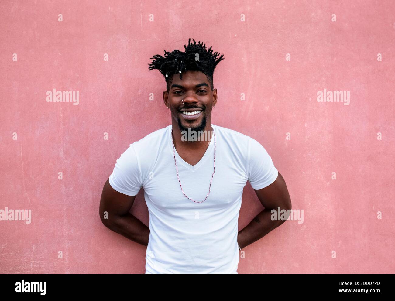 Black man white t shirt hi-res stock photography and images - Alamy