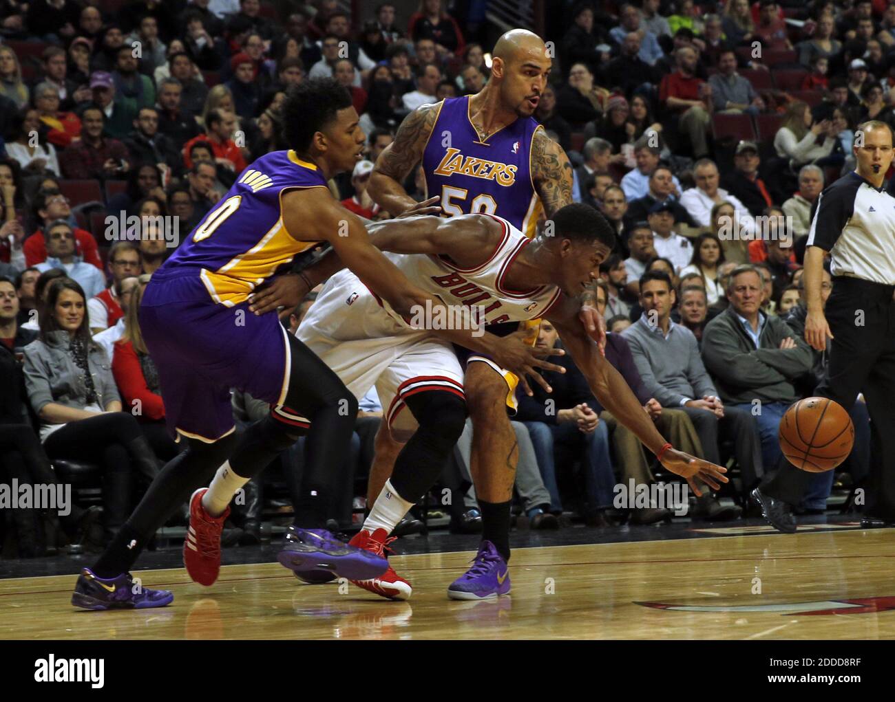 Robert Sacre of the Los Angeles Lakers sports tattoos during the game  News Photo - Getty Images