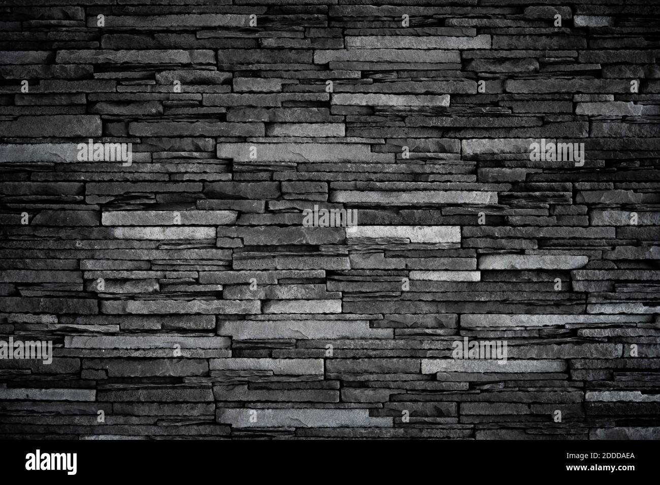 Texture of black brick slate wall, dark grey stone background Stock Photo -  Alamy