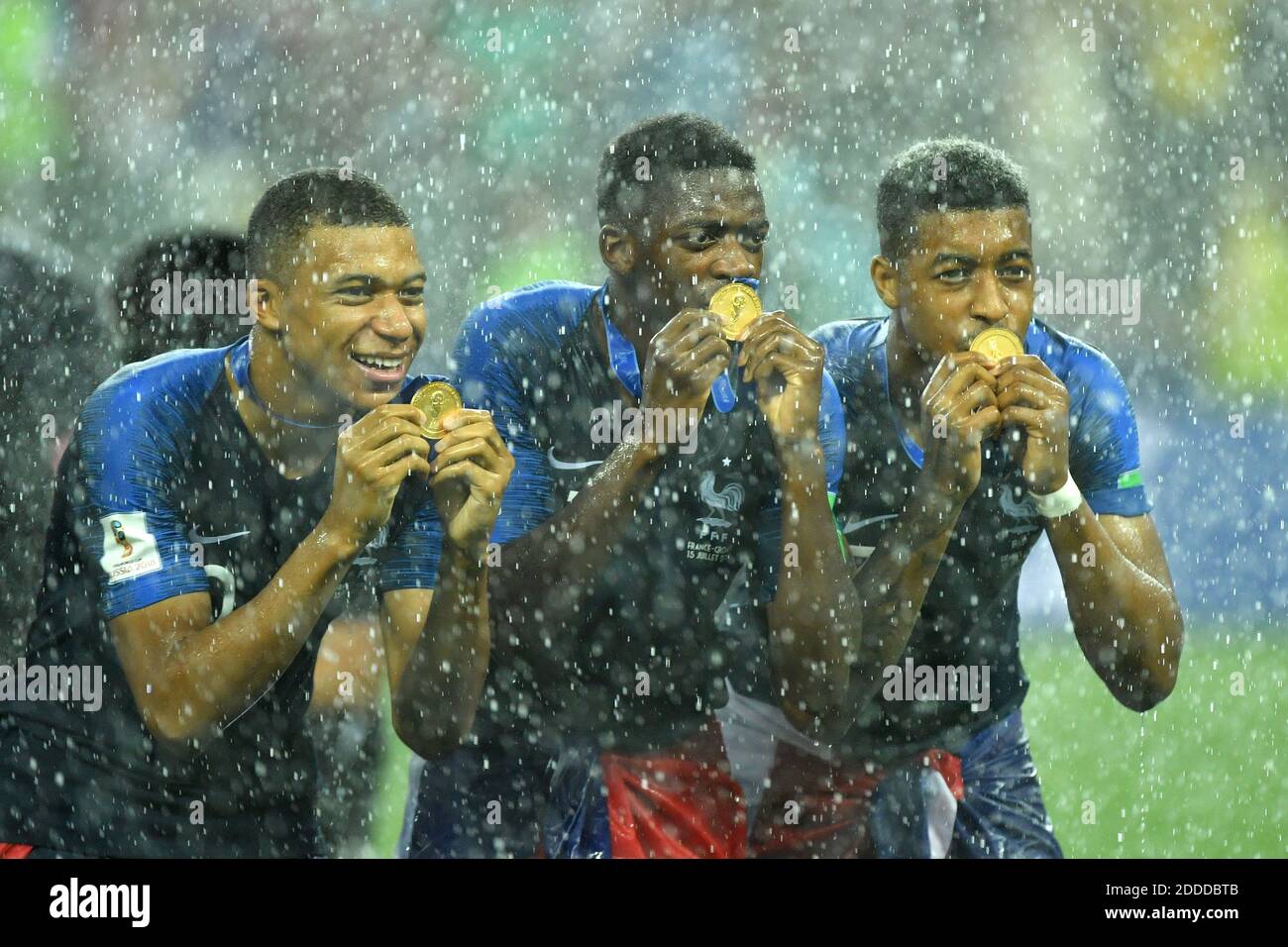 MOSCOW, 15-07-2018 , World Cup 2018 , Luzhniki Stadium, World Cup Final  France - Croatia 4-2. The complete French squad consists of: captain  goalkeeper Hugo Lloris, Benjamin Pavard , Raphael Varane, Samuel