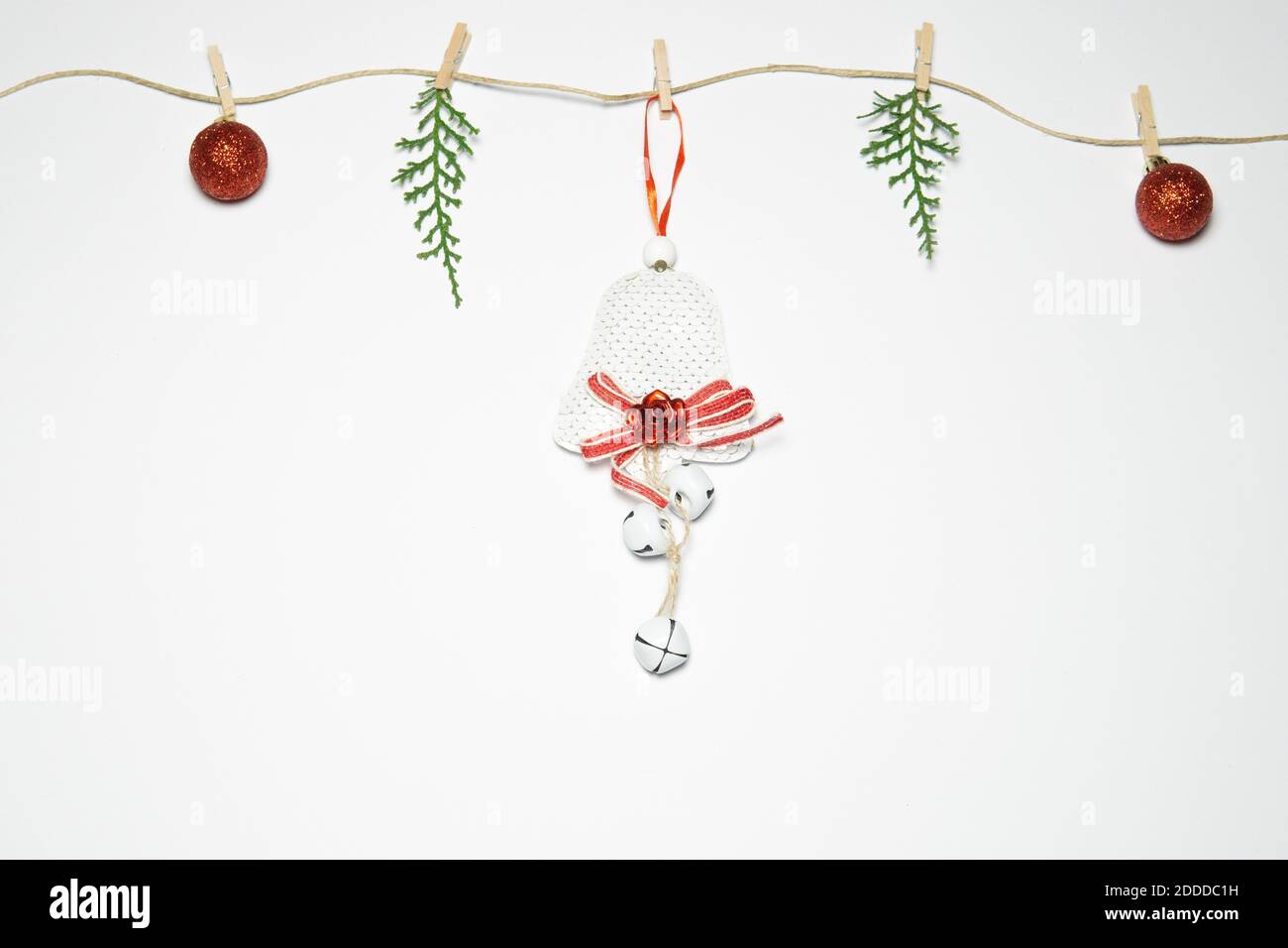 Christmas composition. Christmas, winter, new year concept. Flat lay Stock Photo
