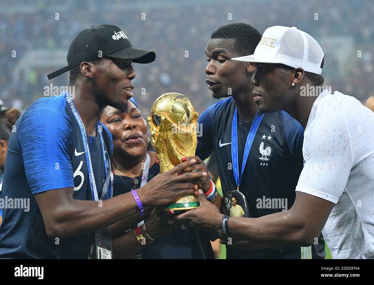 Maria Salaues (Paul Pogba's wife) during the 2018 FIFA World Cup Russia  game, France vs Denmark in Luznhiki Stadium, Moscow, Russia on June 26,  2018. France and Denmark drew 0-0. Photo by