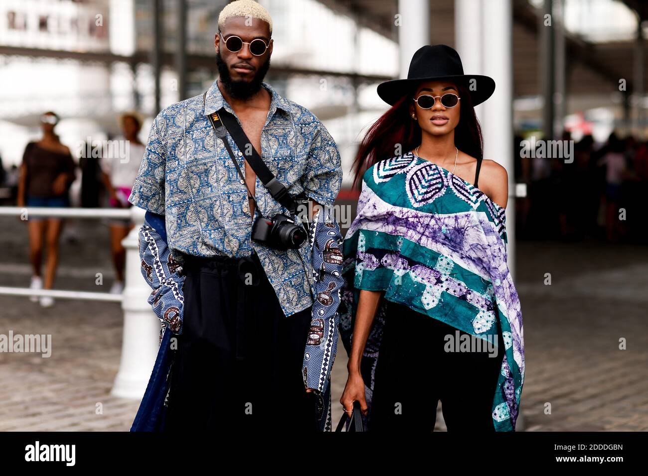 Street style, Kris dechine and Sephora Kongo at Afropunk festival held at Halle  de la Villette, in Paris, France, on July 14th, 2018. Photo by Marie-Paola  Bertrand-Hillion/ABACAPRESS.COM Stock Photo - Alamy