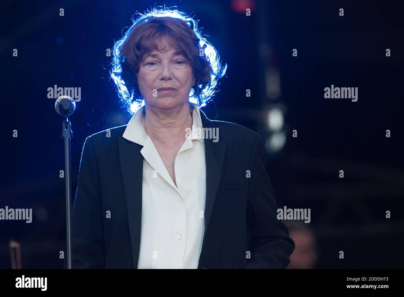 Jane Birkin performs a symphonic show at the Francofolies music festival in La Rochelle, west of France on July 15, 2018. Photo by Arnault Serriere/ABACAPRESS.COM Stock Photo