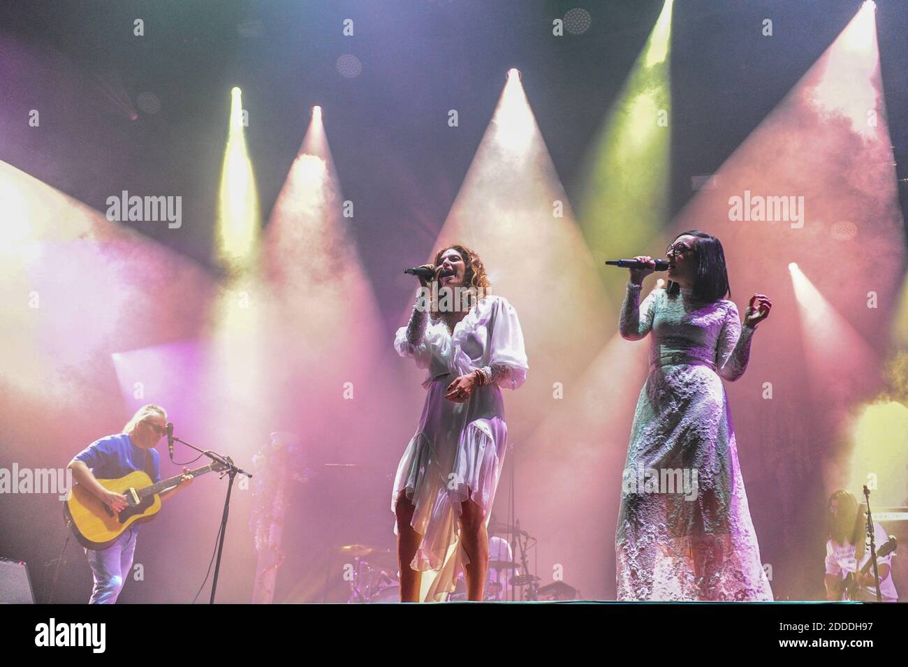 Brigitte performs in concert at the Francofolies festival, in La Rochelle, France, on July 15, 2018. Photo by Arnault Serriere / ABACAPRESS.COM Stock Photo