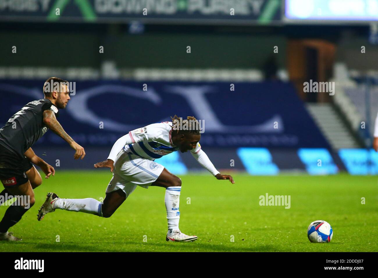 London, UK. 24th Nov, 2020. Osman Kakay of Queens Park Rangers in action during the EFL Skybet Championship match, Queens Park Rangers v Rotherham Utd at The Kiyan Prince Foundation Stadium, Loftus Road in London on Tuesday 24th November 2020. this image may only be used for Editorial purposes. Editorial use only, license required for commercial use. No use in betting, games or a single club/league/player publications. pic by Tom Smeeth/Andrew Orchard sports photography/Alamy Live news Credit: Andrew Orchard sports photography/Alamy Live News Stock Photo