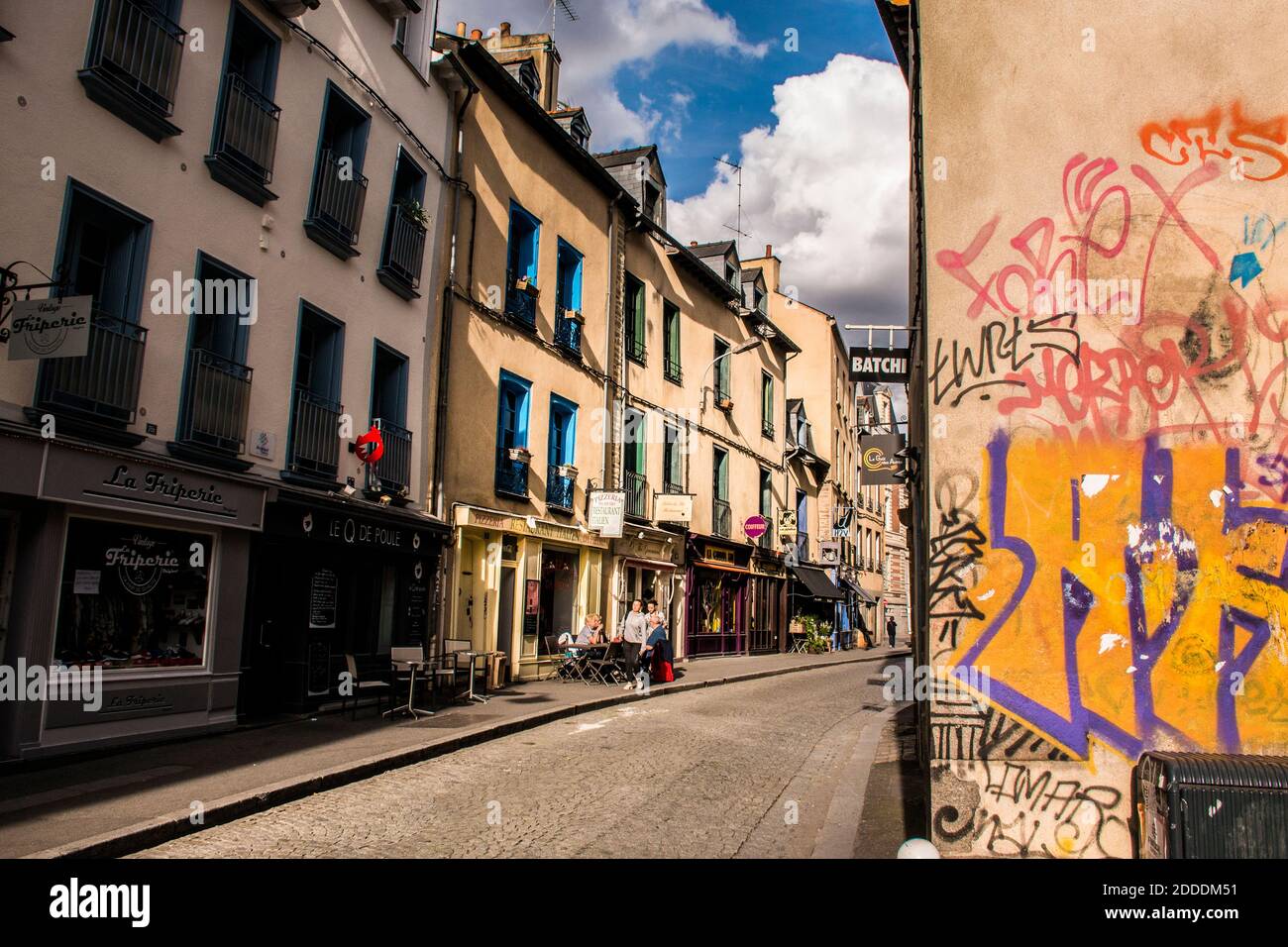 Historical downtown Rennes, Bretagne,  France Stock Photo