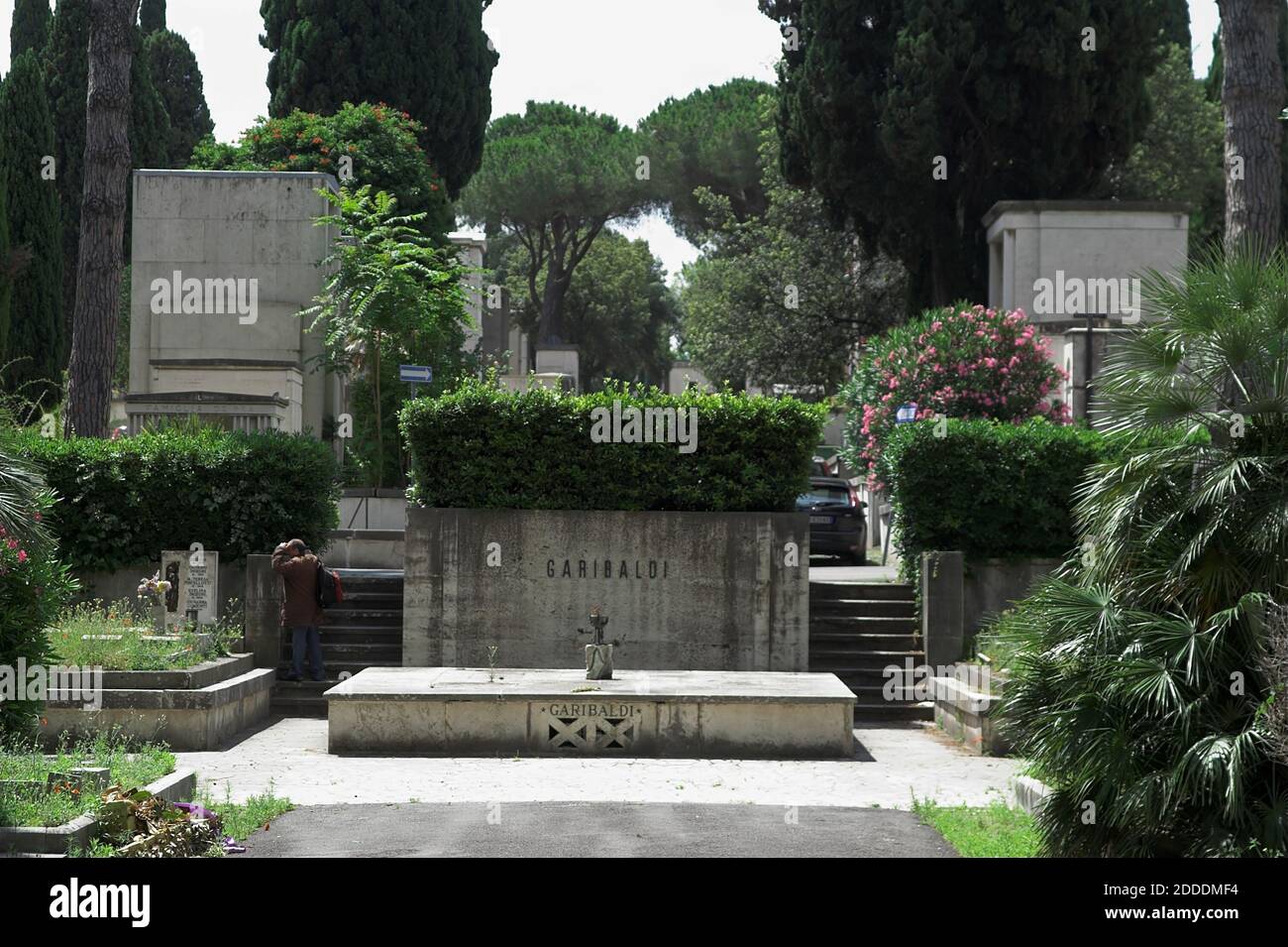 Roma, Rom, Italy, Italien; Cimitero del Verano; Campo Verano; Garibaldi family tomb. Garibaldi Familiengrab. 加里波第家族墓。Grób rodziny Garibaldi. Stock Photo