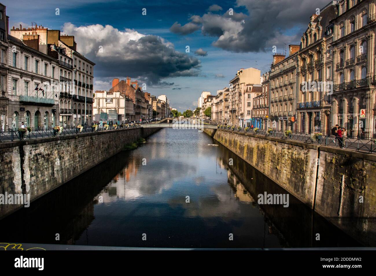 Vilaine River, Rennes, Bretagne,  France Stock Photo