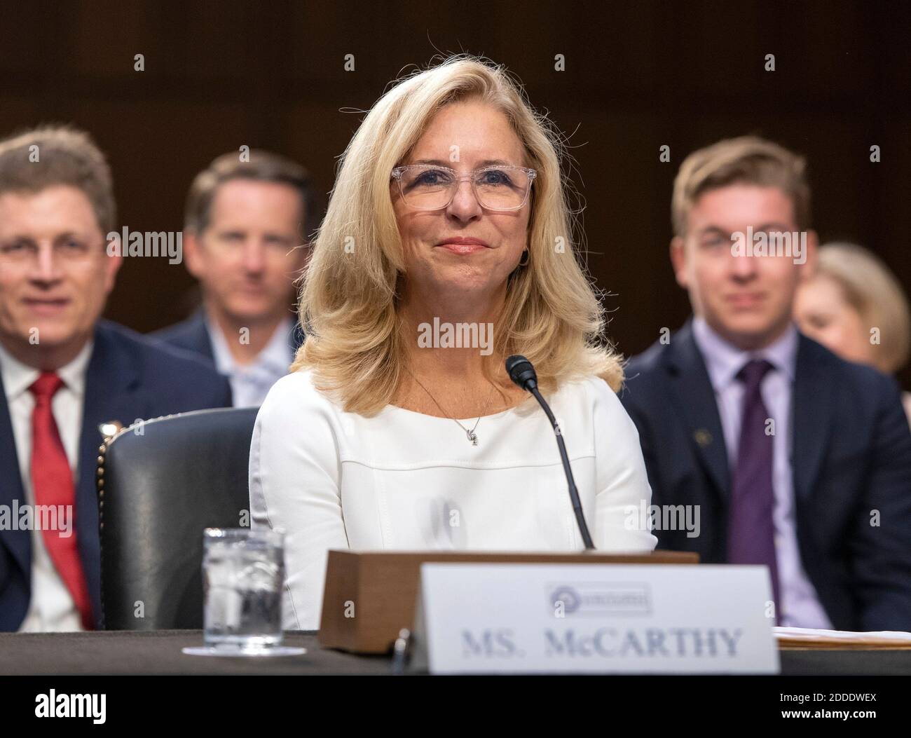 Ellen E. McCarthy testifies before the United States Senate Select Committee on Intelligence on her nomination to be an Assistant Secretary of State (Intelligence and Research), on Capitol Hill in Washington, DC, USA, on Wednesday, July 25, 2018. Photo by Ron Sachs/CNP/ABACAPRESS.COM Stock Photo