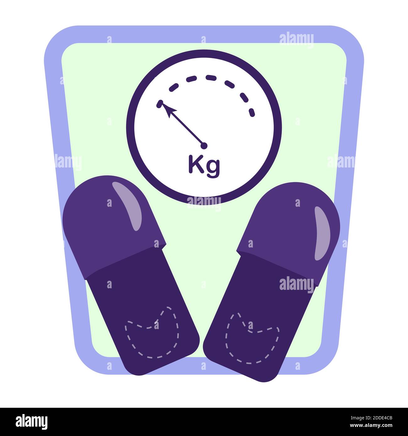 Analog Weight Scale Isolated: Weight Loss Concept Stock Vector -  Illustration of control, training: 284386648