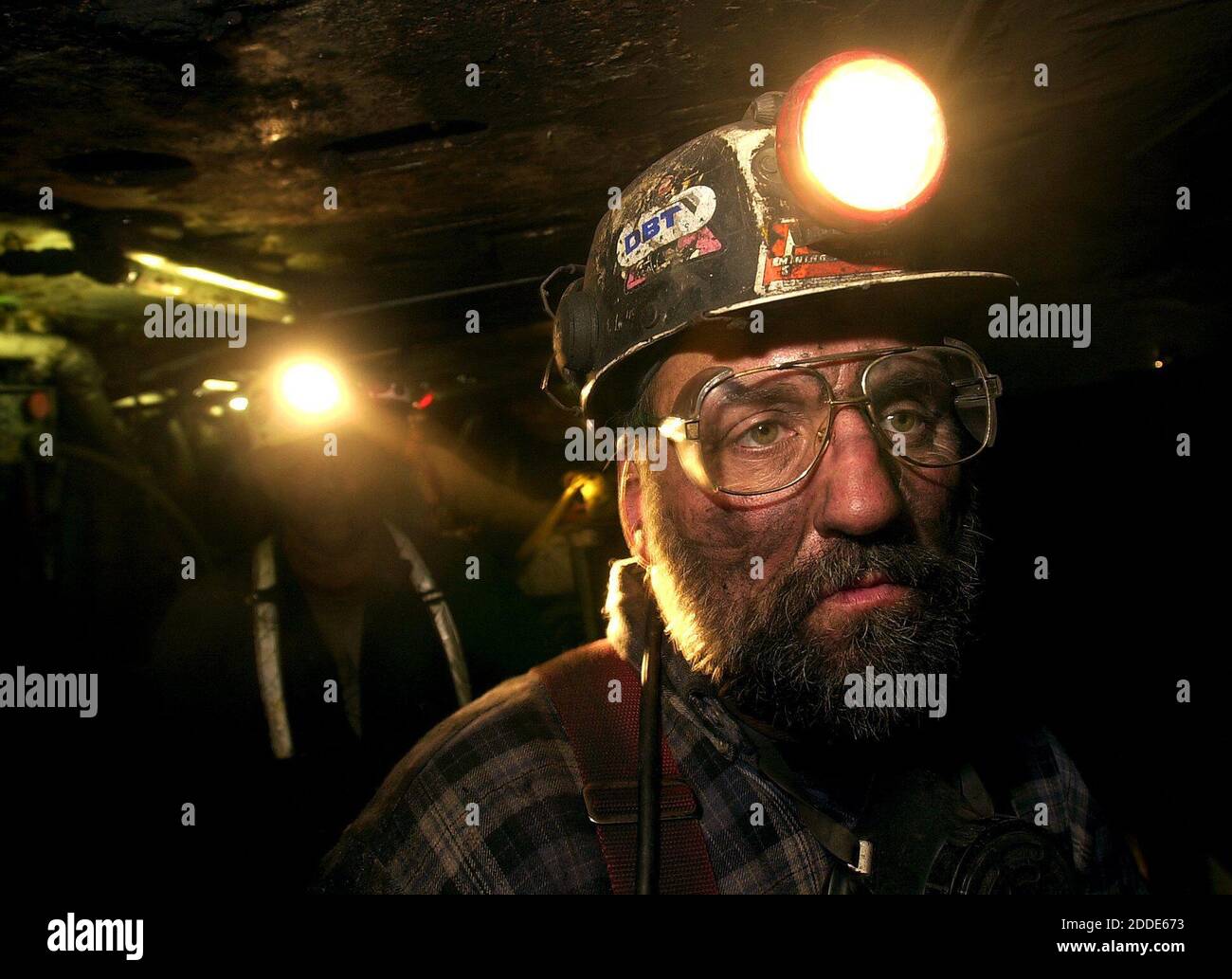 NO FILM, NO VIDEO, NO TV, NO DOCUMENTARY - File photo - Jim Lehman, 49, of Washington, Pennsylvania, works nine-hour days six days a week in the dark, damp and dangerous conditions of the mine. Lehman said that money is a big factor for being in this line of work. President-elect Donald Trump promised repeatedly throughout his campaign that he would revive the coal industry, billing himself as the “last shot for the miners.” And in traditional mining areas—think parts of West Virginia, Kentucky and Pennsylvania—Trump defeated rival Hillary Clinton by large margins. But policymakers on both sid Stock Photo