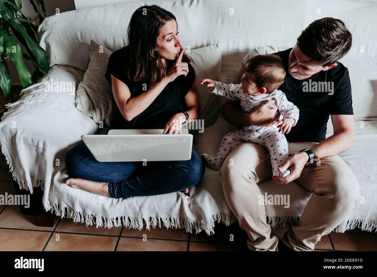Child sitting on fathers lap hi-res stock photography and images - Alamy