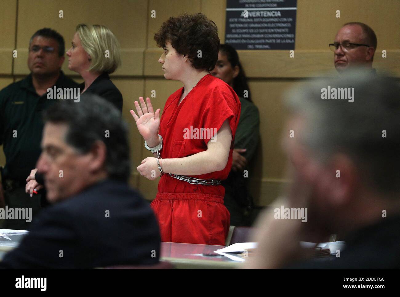 NO FILM, NO VIDEO, NO TV, NO DOCUMENTARY School shooting suspect
