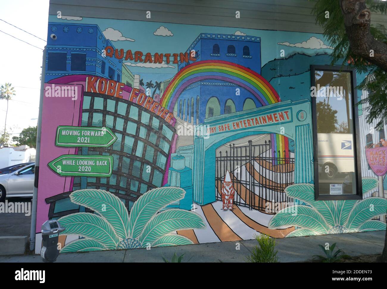 Los Angeles, California, USA 24th November 2020 A general view of atmosphere of Street Art Mural during Coronavirus Covid-19 pandemic on November 24, 2020 in Los Angeles, California, USA. Photo by Barry King/Alamy Stock Photo Stock Photo