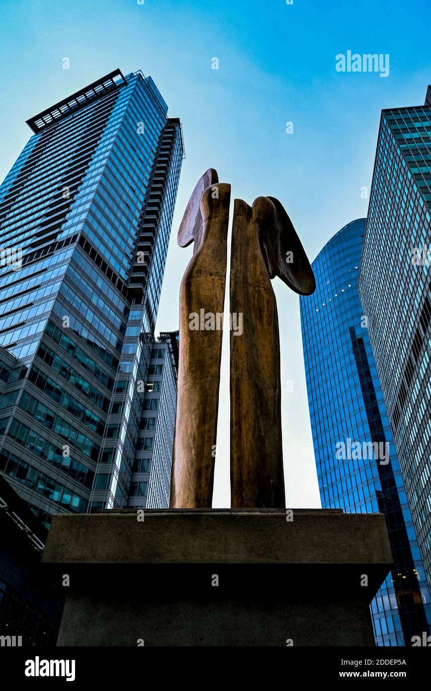 Statue called "Nike", the Greek Goddess of Victory, a gift from the city of  Olympia, Greece, to Vancouver, British Columbia, Canada Stock Photo - Alamy