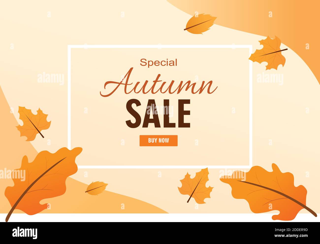 Autumn special discount design, relevant using to banner, advertisment, etc. EPS10 , layer by layer Stock Vector