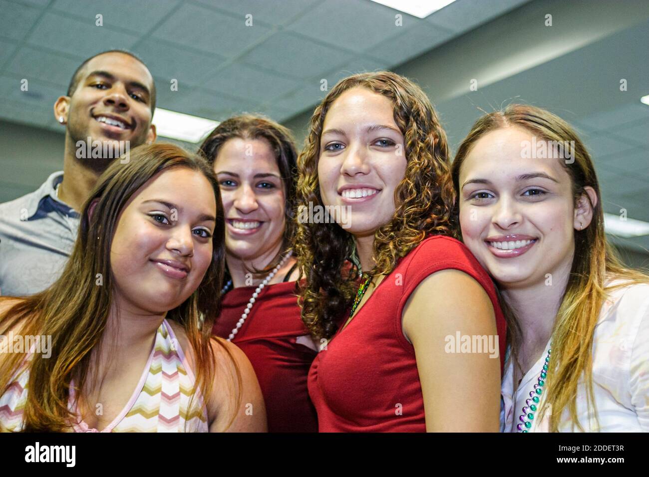 Miami Florida,Drug Free Youth In Town DFYIT,anti addiction nonprofit organization youth club members student students,teen teens teenage teenagers His Stock Photo