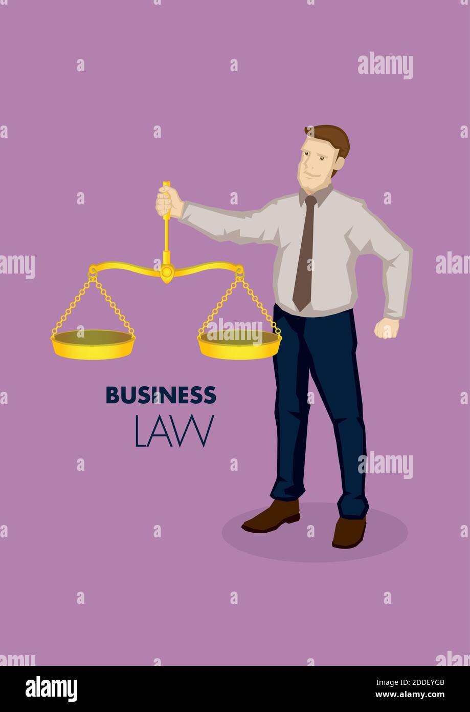 Vector business illustration of cartoon business professional character