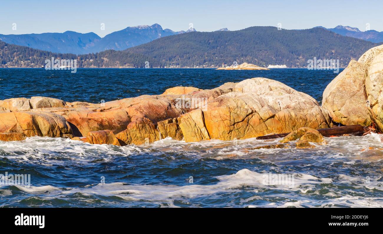 Ocean with landforms background hires stock photography and images Alamy
