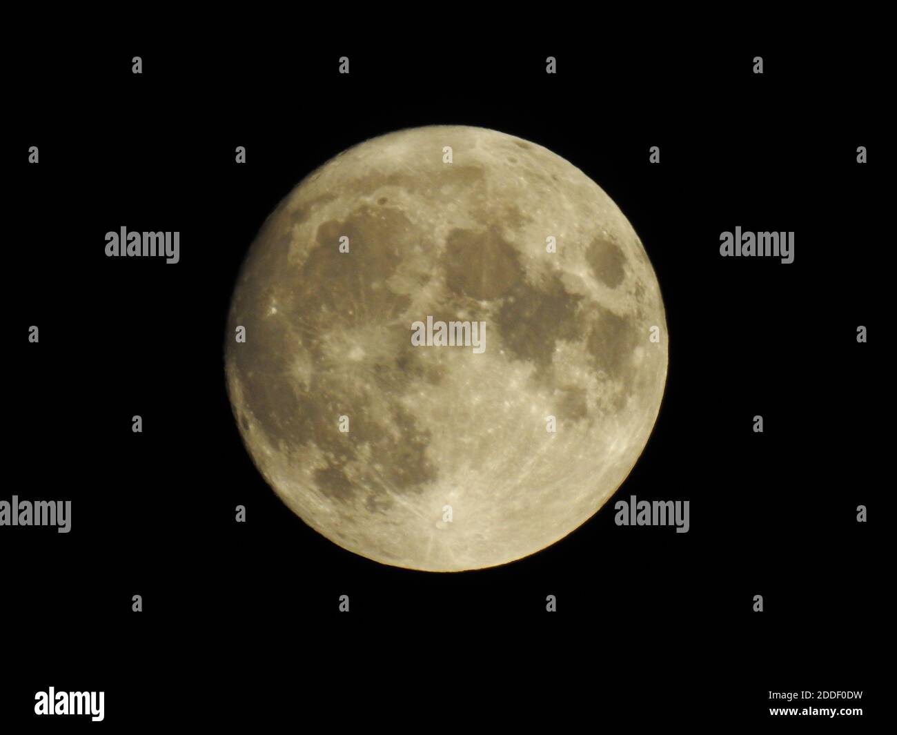 Waxing gibbous moon over Old Bridge, New Jersey. The lit part of the