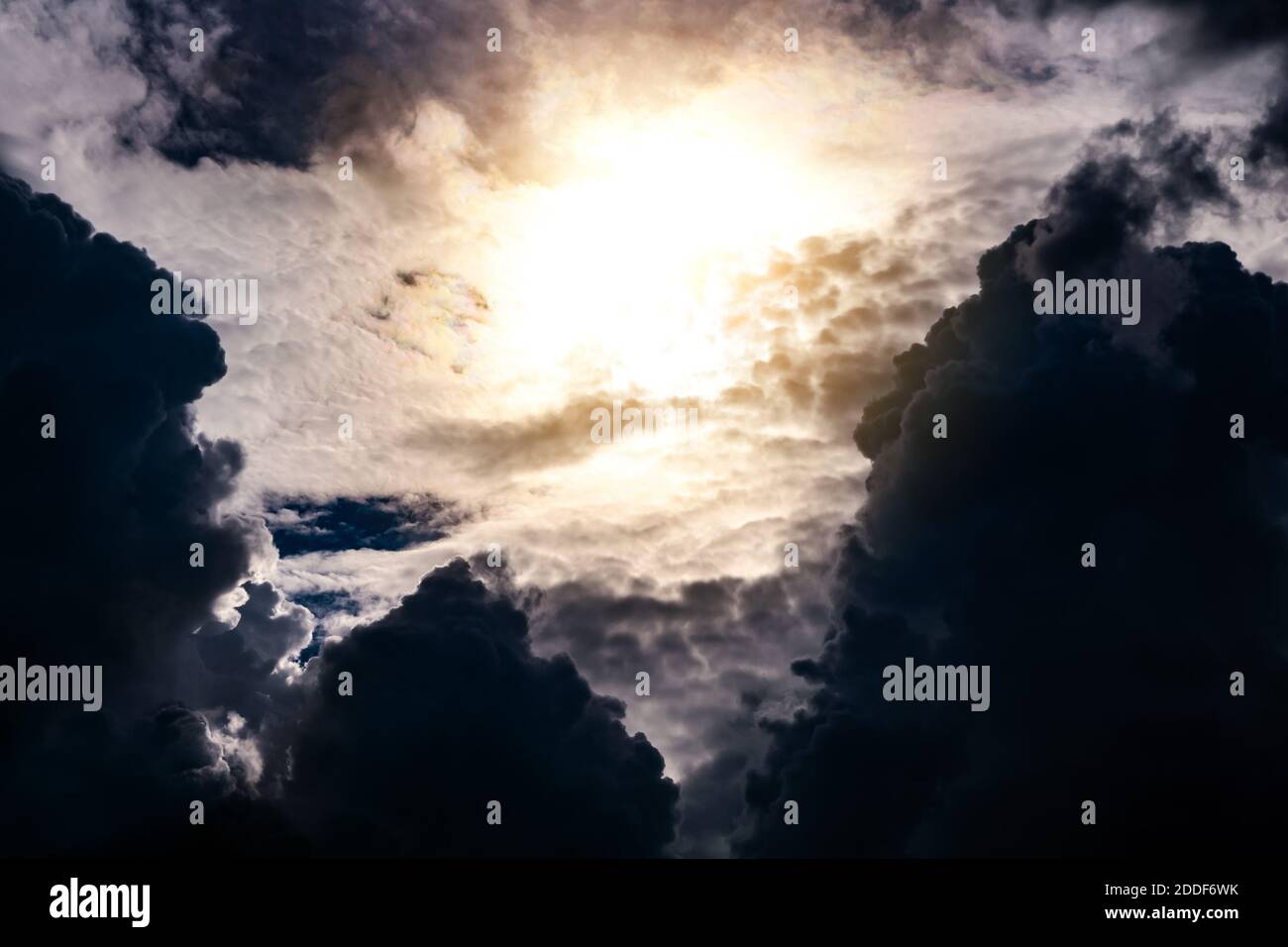 Light in the Dark and Dramatic Storm Clouds Stock Photo - Alamy