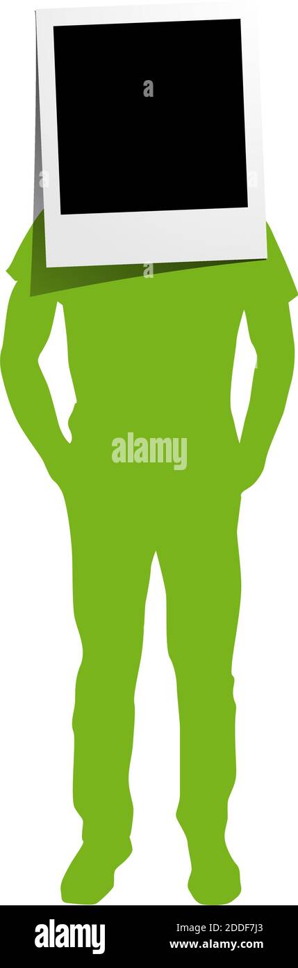 Vector picture insert man's face Stock Vector