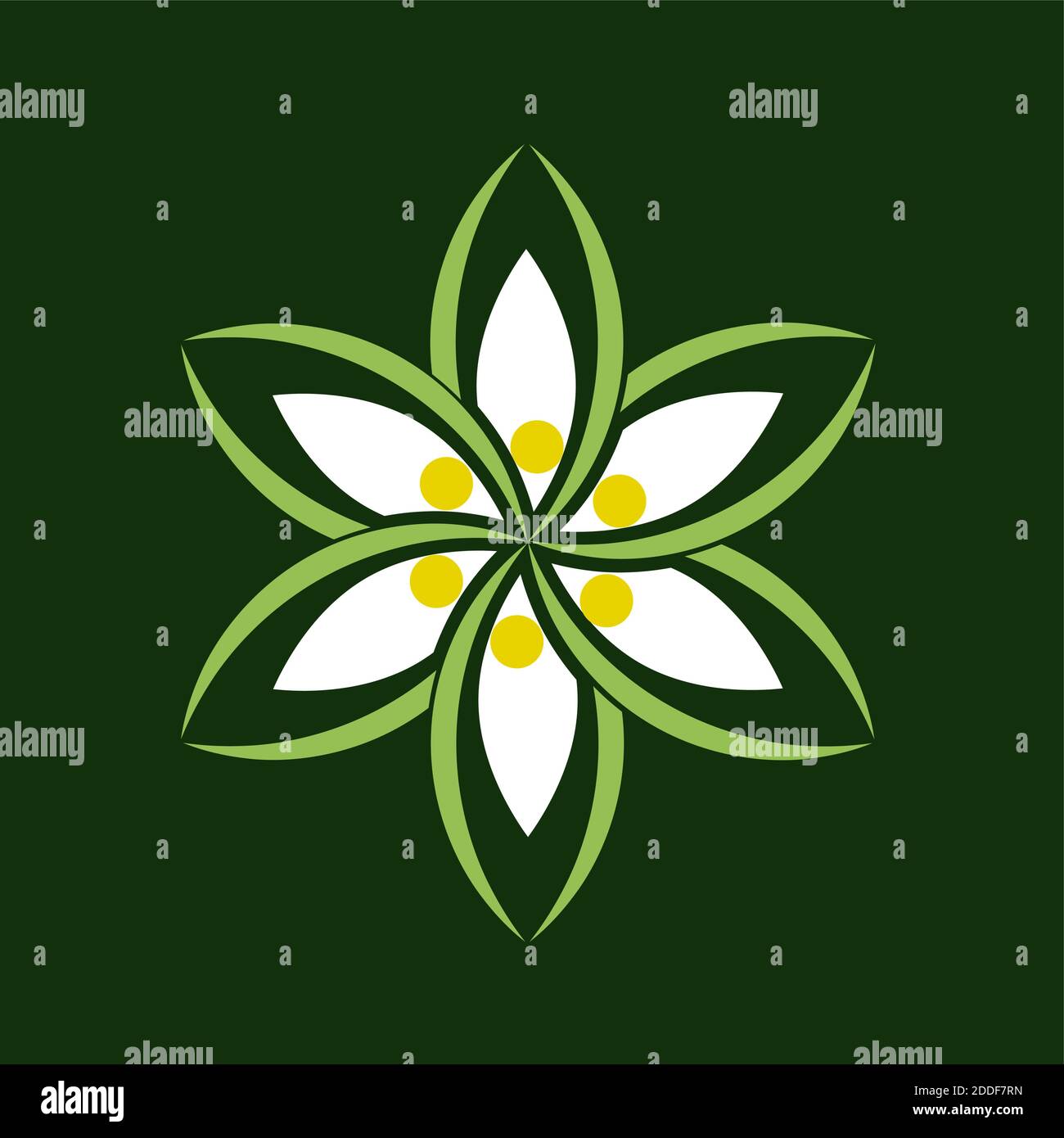 Vector sign abstract edelweiss Stock Vector