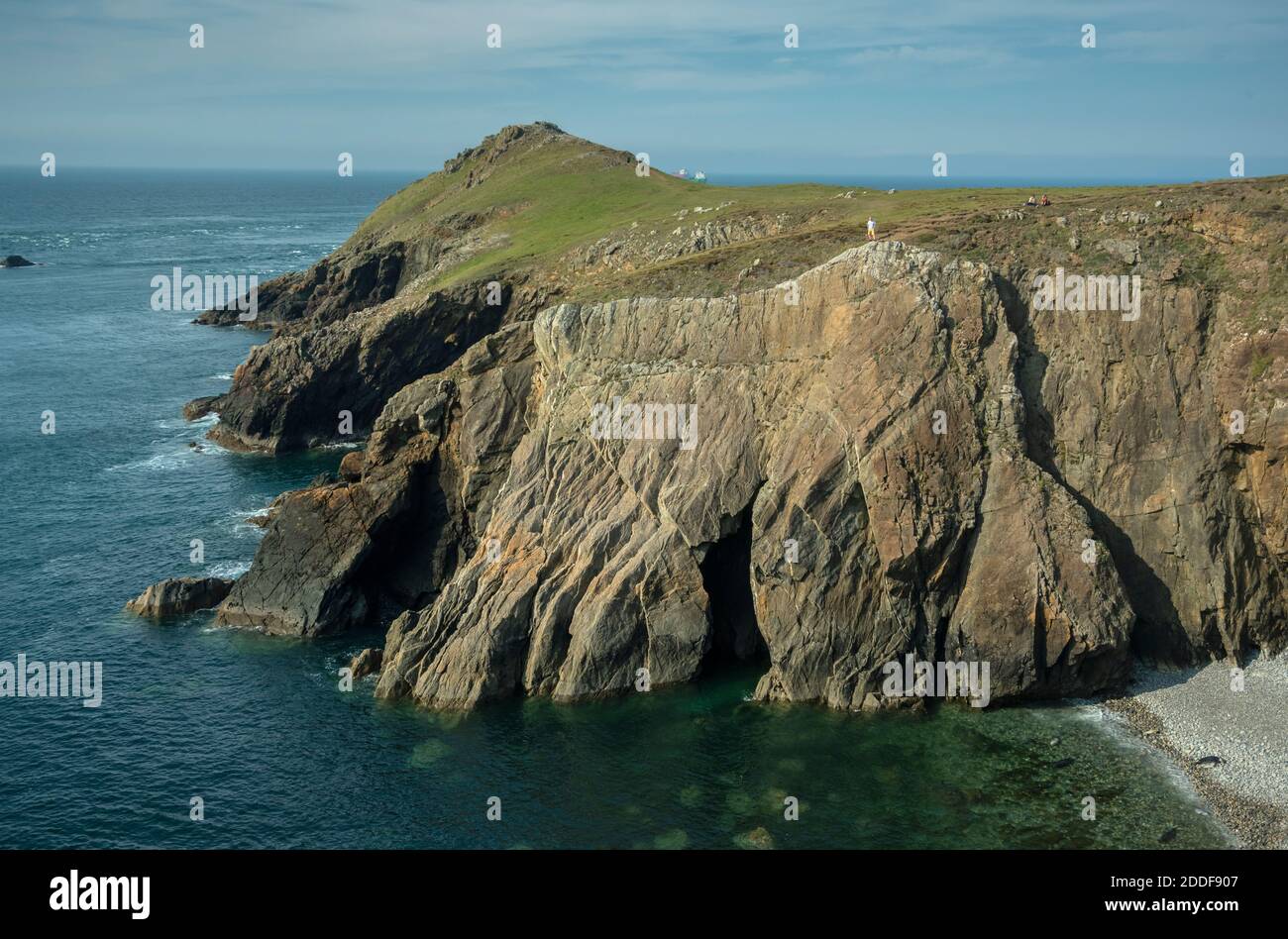 Looking westwards across Wooltack Point and the Deer Park, Martins Haven, Pembrokeshire Coast National Park, Wales. Stock Photo
