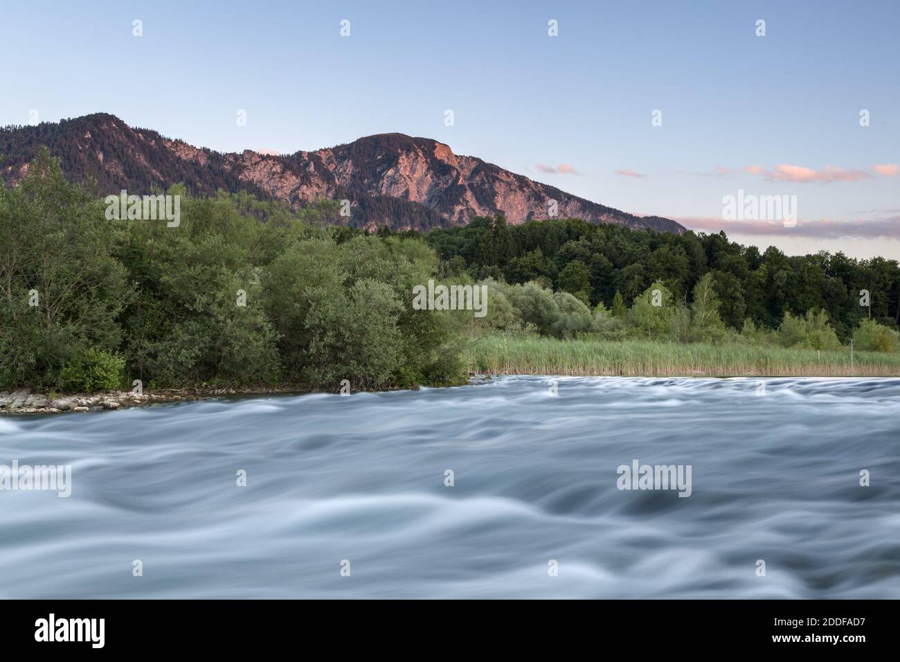geography / travel, Germany, Bavaria, Kochel am See, rapid on the Loisach outflow on the Lake Kochel (, Additional-Rights-Clearance-Info-Not-Available Stock Photo