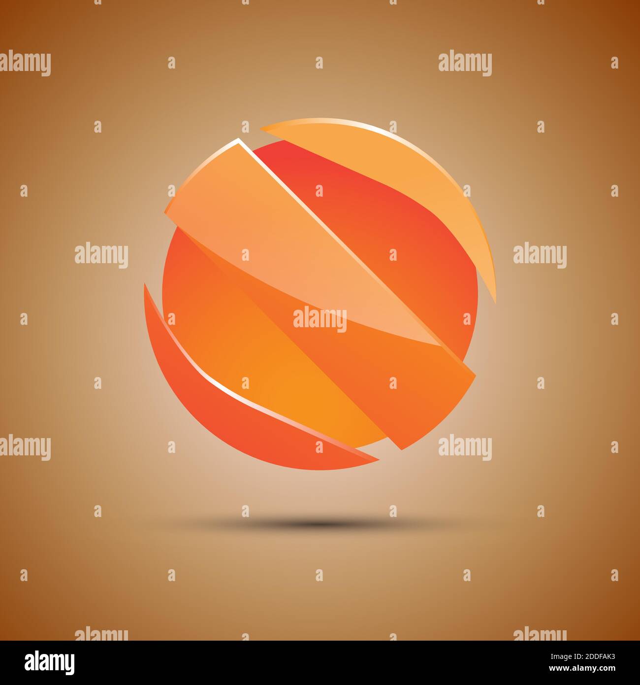 Vector spherical letter S, in glass Stock Vector