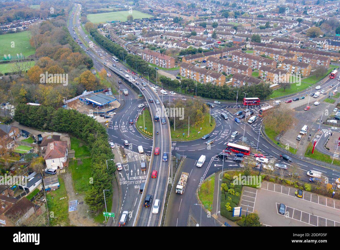 Gallows Corner Roundabout in Romford Stock Photo Alamy