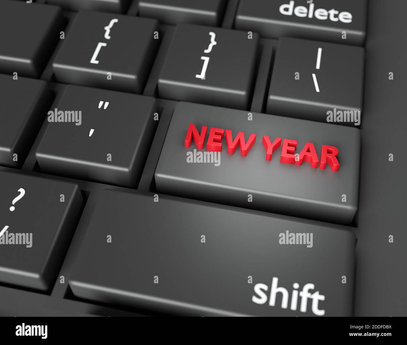 Celebration concept. Words New Year you on button of computer keyboard. 3d rendering Stock Photo