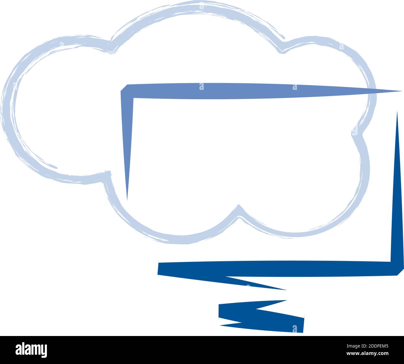 Vector Cloud computing and mobility concept Stock Vector
