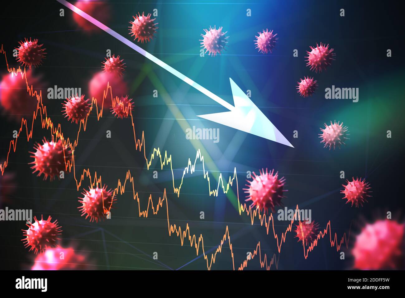 Economic impact of virus on global economy. Recession and financial ...