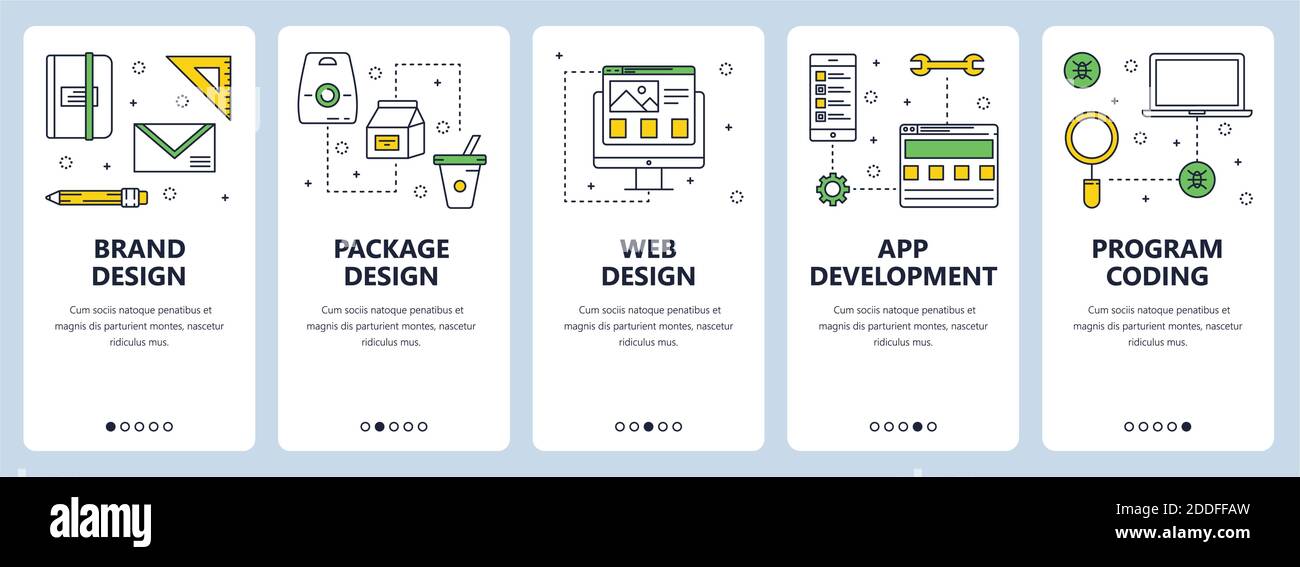 Vector modern thin line brand design concept web banners Stock Vector ...