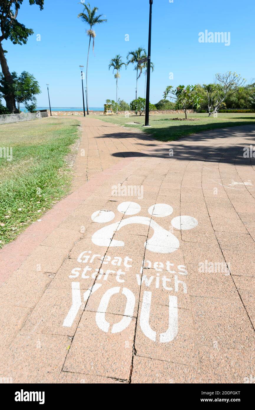 Great pets start with you on a cycling and walking path is an