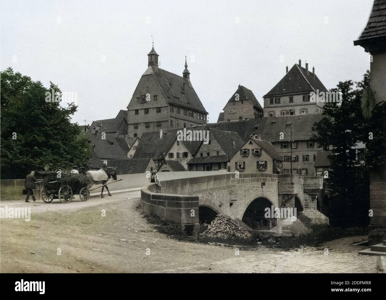 Blick auf die Stadt Besigheim bei Ludwigsburg, Deutschland 1930er Jahre. View to the town of Besigheim near Ludwigsburg, Germany 1930s. Stock Photo